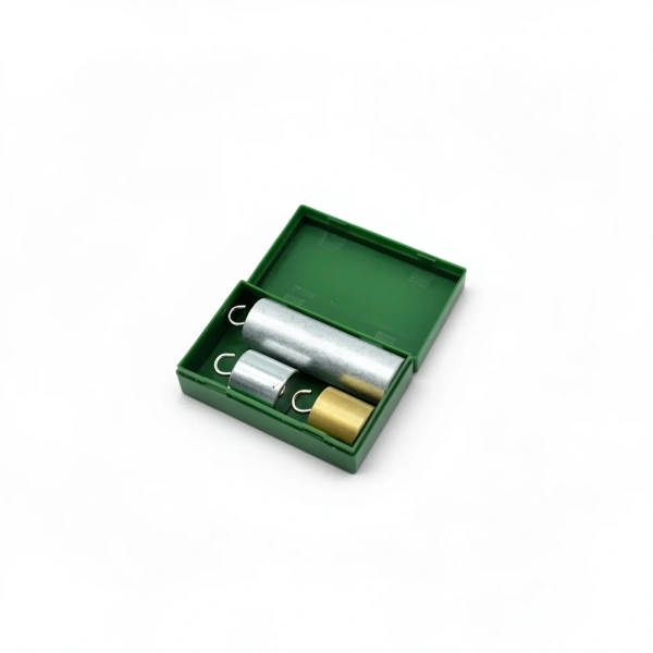 Набор тел равной массы (латунь, сталь, алюминий) цилиндры